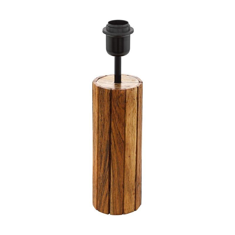 Wood table lamp brown, Jayvano, with switch