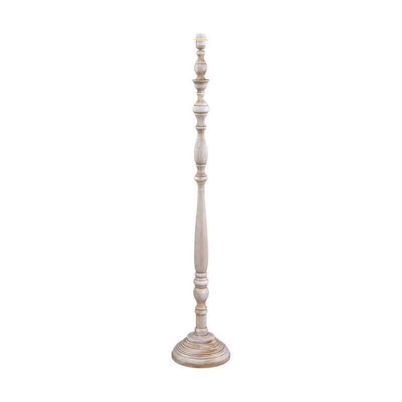 Wood floor lamp white, Ayden, with switch Wood floor lamp white, Ayden, with switch