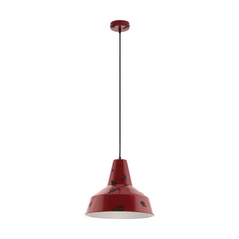 Red retro pendant light metal, Praia