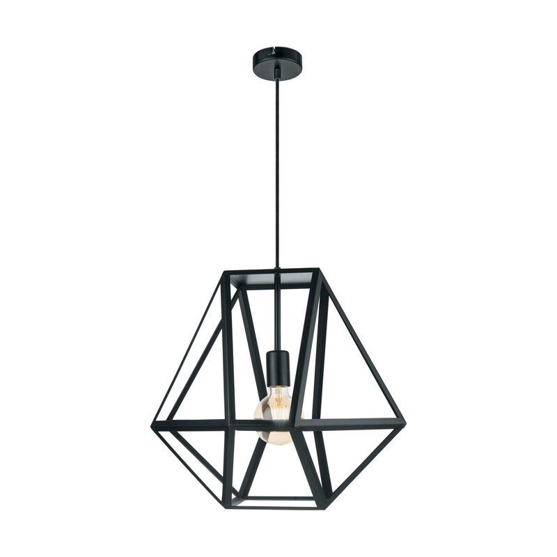 Black industrial pendant light metal, Agnita