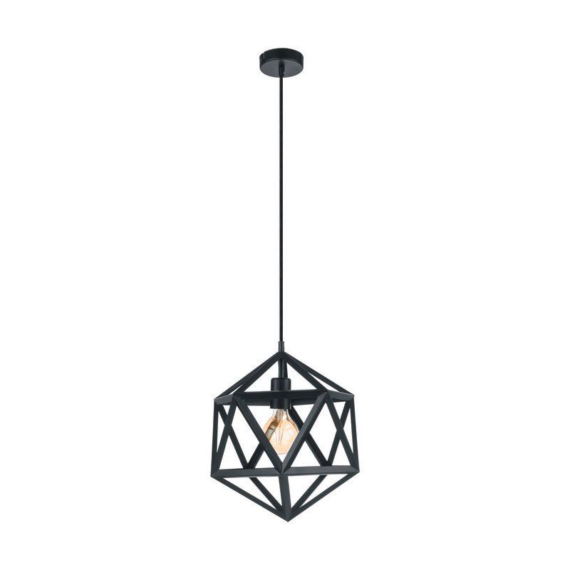 Black industrial dining table hanging lamp metal, Agnita