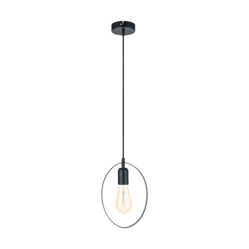 Black retro pendant light metal, Aida