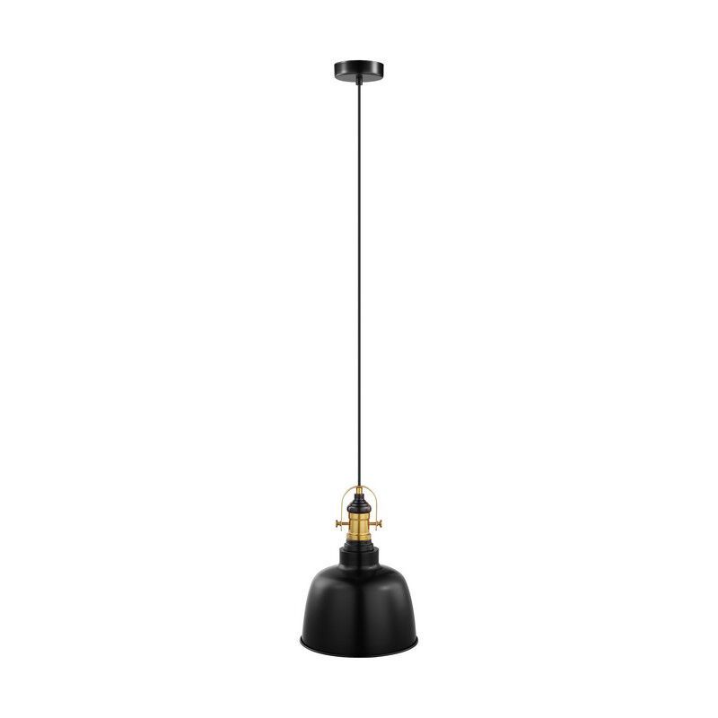 Black retro pendant light metal, Alain
