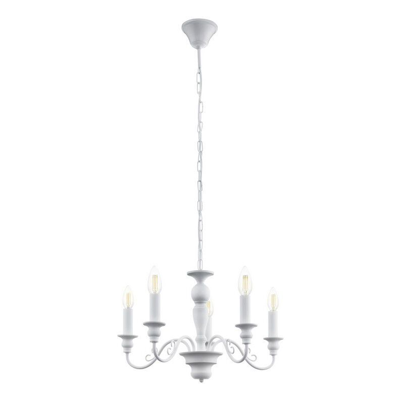 White rustic chandelier metal, Alba White rustic chandelier metal, Alba
