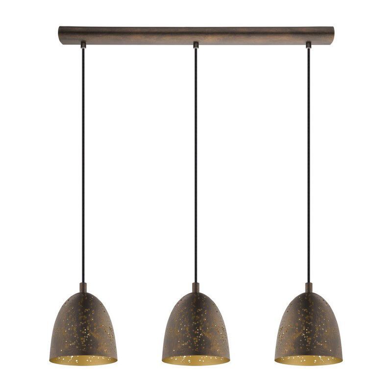 Brown retro pendant light steel, Ajay