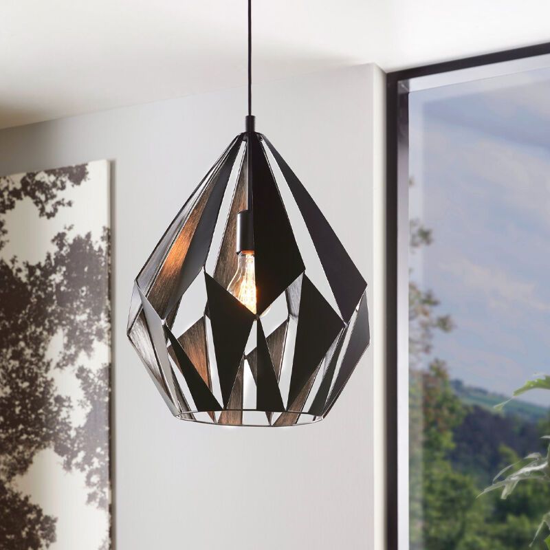 Black modern pendant light metal, Acri