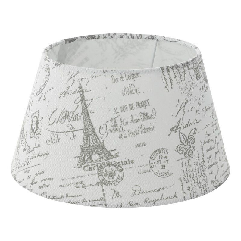 Gray Lampshade Noah, Fabric, Country
