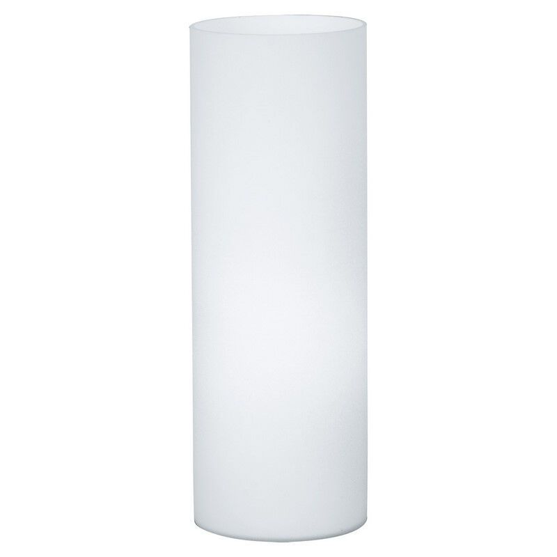 White design table lamp glass, Basken, with switch