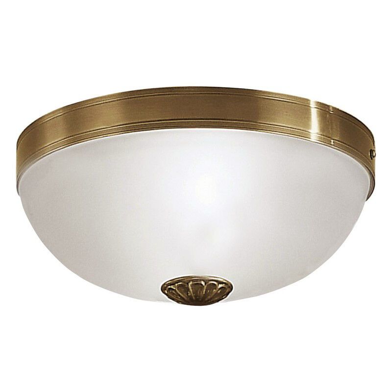 Bronze classic flush ceiling light glass, Esca