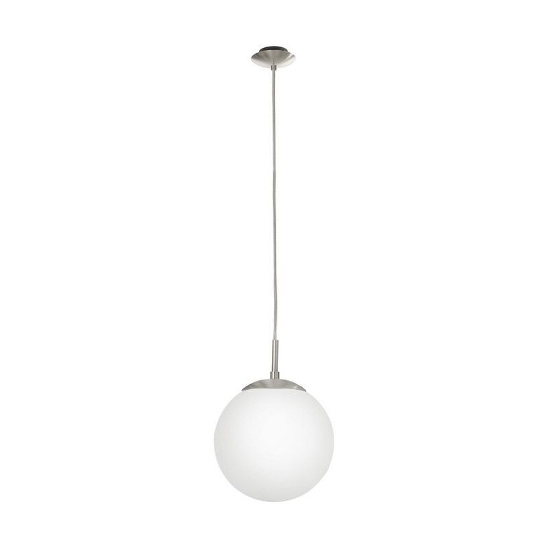 Nickel modern pendant light glass, Dave