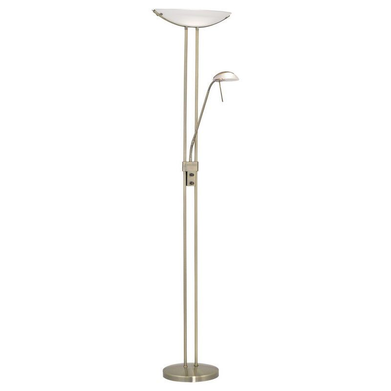 Bronze design reading floor lamp glass, Brava, with switch