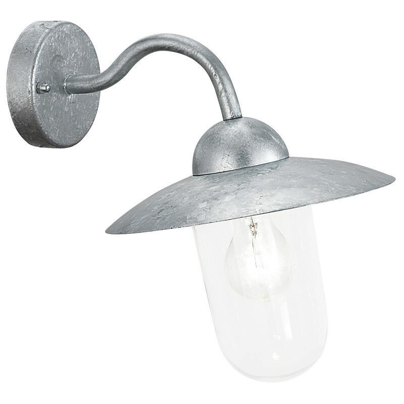 Silver rustic outdoor light glass, Dalisha, IP44 Silver rustic outdoor light glass, Dalisha, IP44