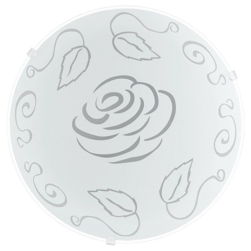 White flush ceiling light glass, Bada