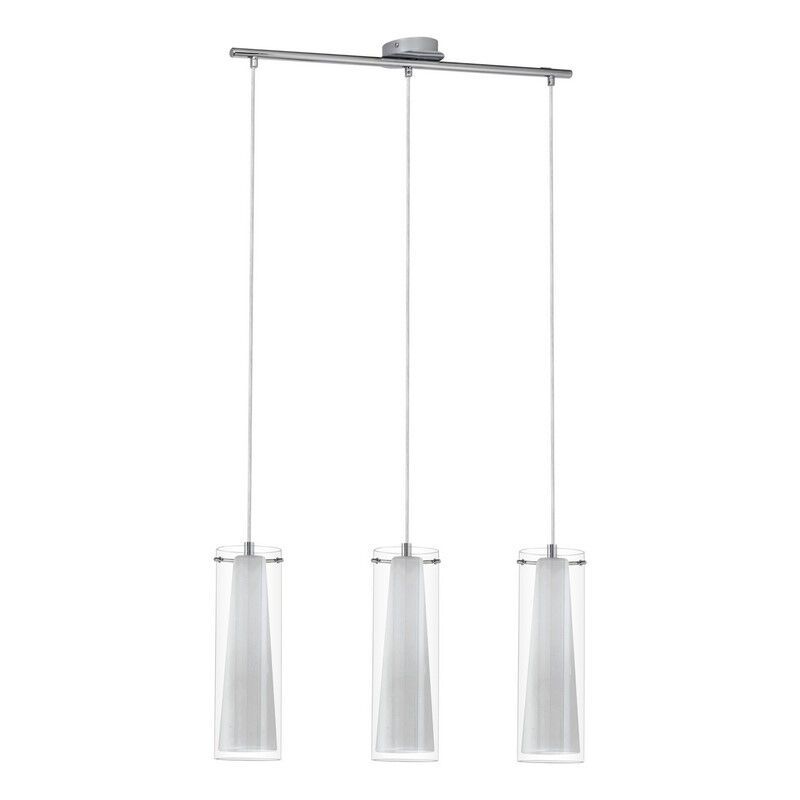 Chrome modern pendant light glass, Barceno