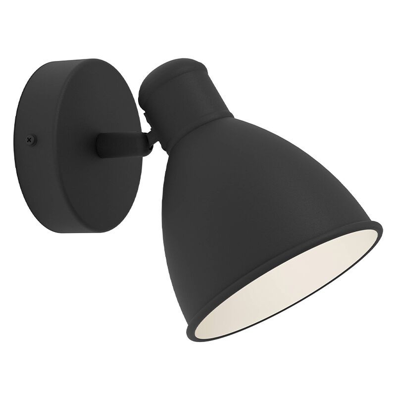 Black bathroom wall light steel, Priscilla, IP44