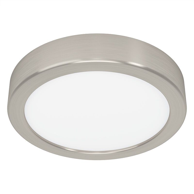 Nickel flush ceiling light plastic, Geraldo, 11W, 3000K LED