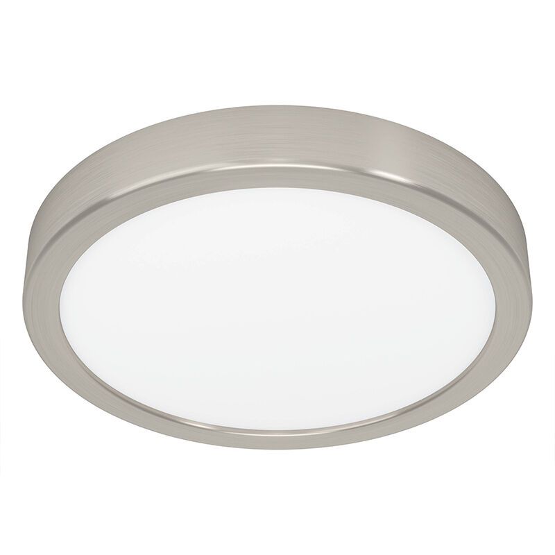 Nickel flush ceiling light steel, Geraldo, 17W, 3000K LED Nickel flush ceiling light steel, Geraldo, 17W, 3000K LED