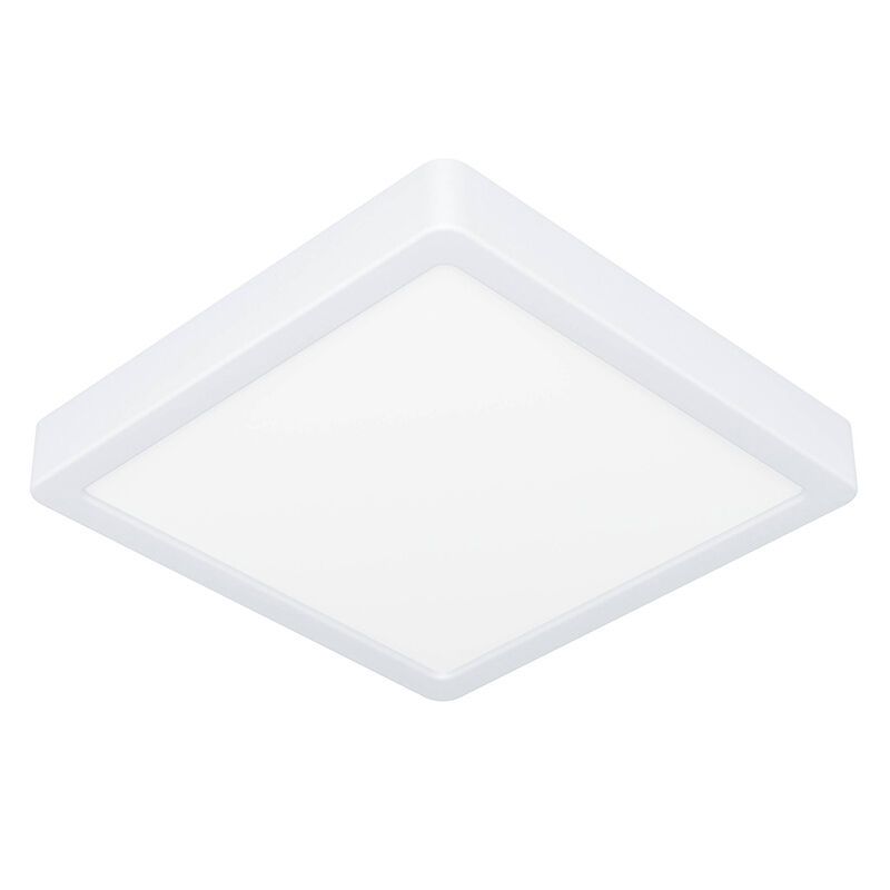 White flush ceiling light plastic, Geraldo, 17W, 3000K LED