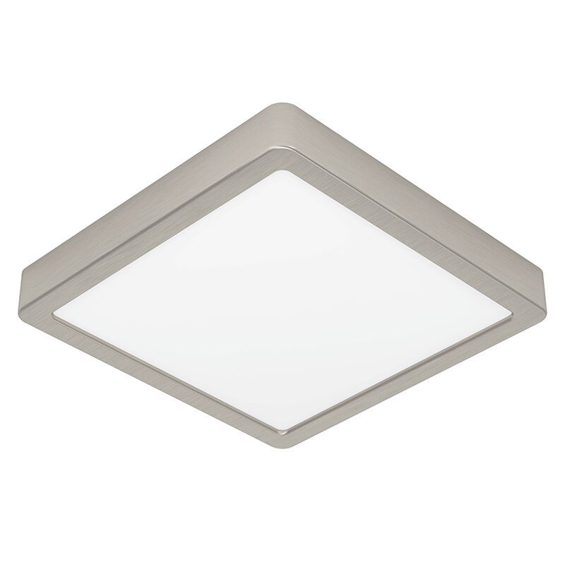 Nickel flush ceiling light plastic, Geraldo, 17W, 3000K LED