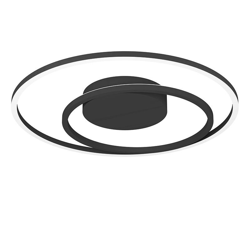 Black modern smart ceiling light aluminium, Cecilia, 21,5W, warm to cold white adjustable LED