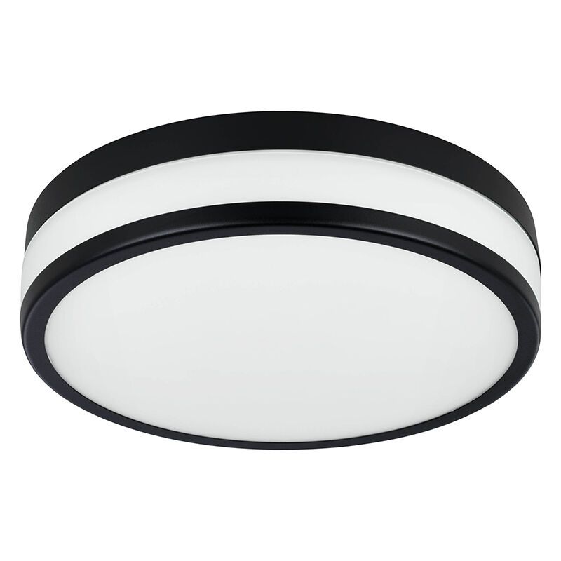 Black bathroom ceiling light glass, Jacco, 5,7W, 3000K LED, IP44