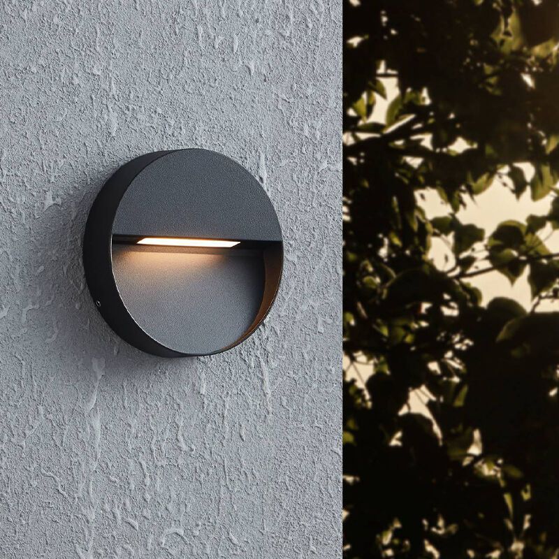 Black modern outdoor light aluminium, Lamar, 4,8W, warm to cold white adjustable LED, IP65