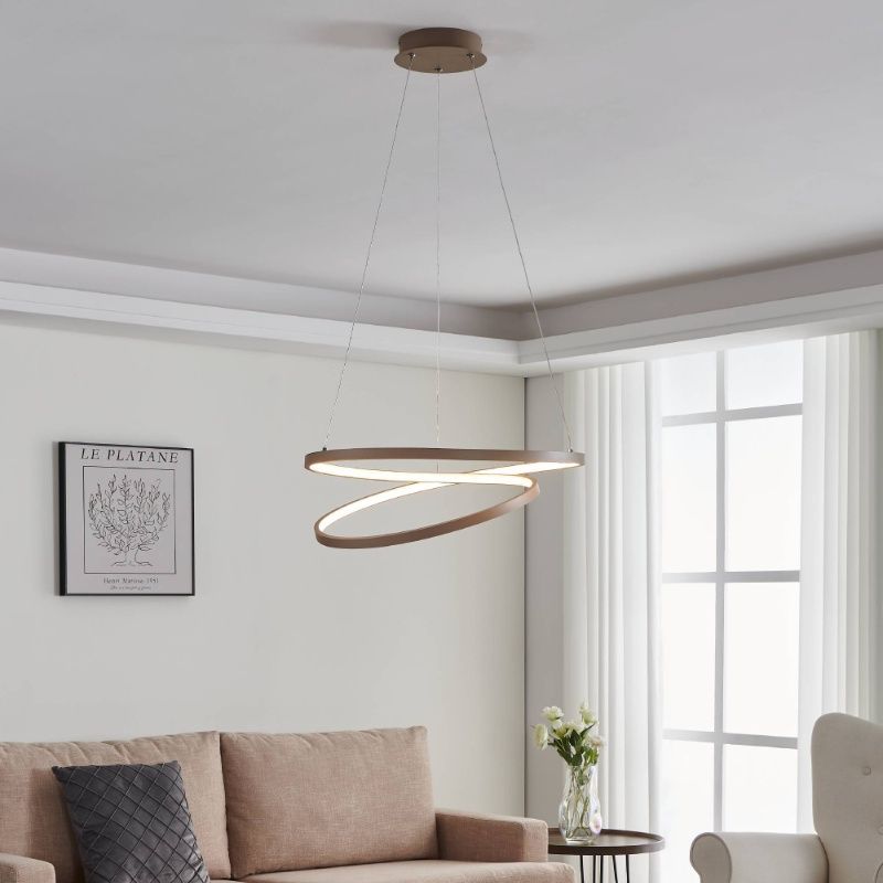 Beige modern pendant light aluminium, Ties, 36W, 3000K LED Beige modern pendant light aluminium, Ties, 36W, 3000K LED