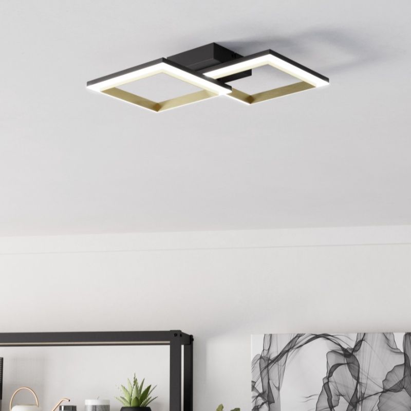 Brass design ceiling light plastic, Conrad, 18,4W, 4000K LED, 3-step dimmable Brass design ceiling light plastic, Conrad, 18,4W, 4000K LED, 3-step dimmable