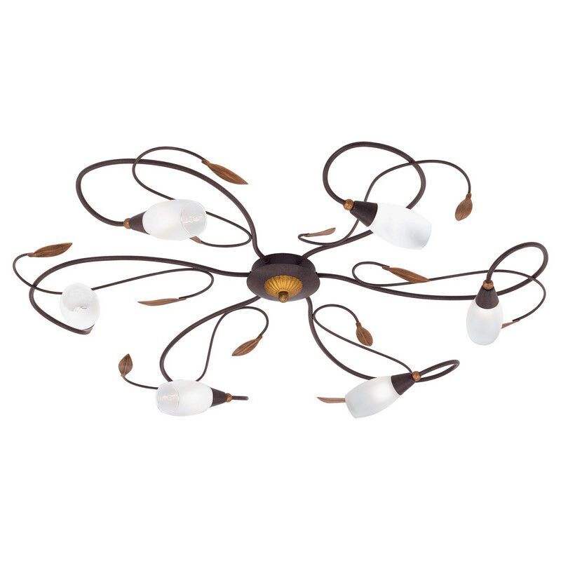 Brown classic ceiling light glass, Alberto Brown classic ceiling light glass, Alberto