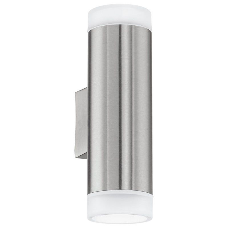 Silver modern up down wall light plastic, Marlies, IP44 Silver modern up down wall light plastic, Marlies, IP44