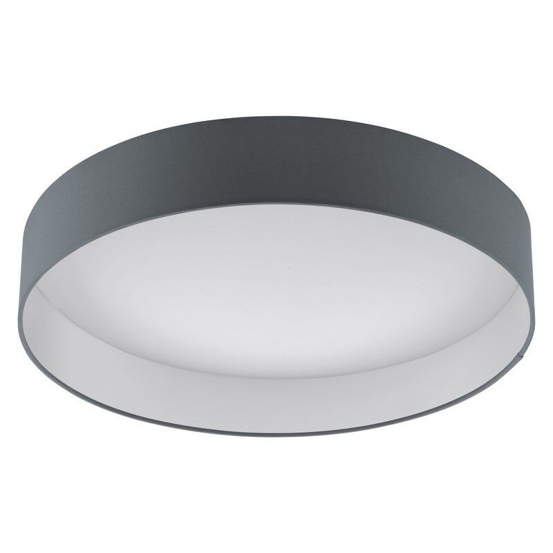 Anthracite flush ceiling light fabric, Guido, 24W, 3000K LED