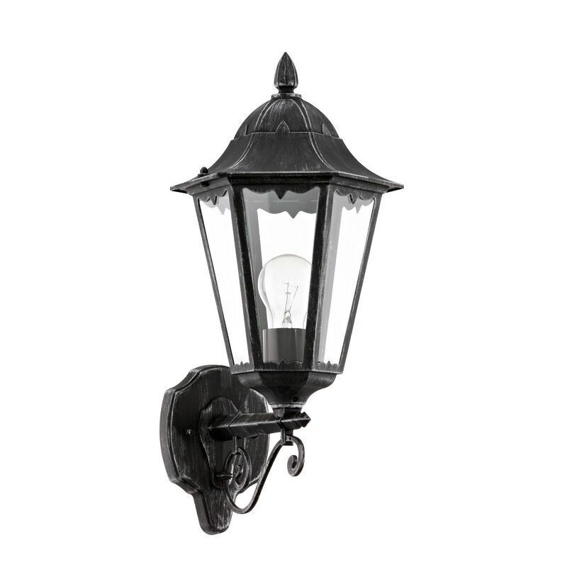 Black classic outdoor light aluminium, Leanna, IP44