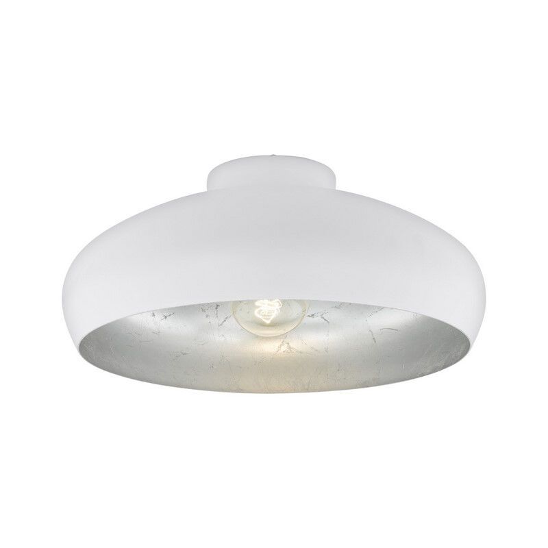 White industrial flush ceiling light metal, Egine
