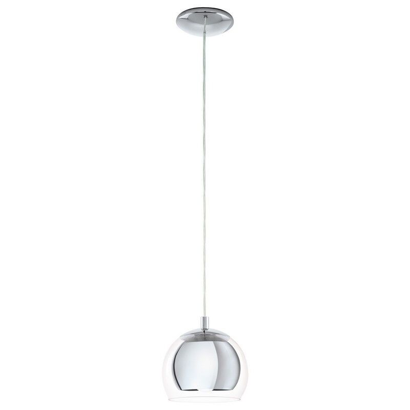 Chrome design pendant light glass, Iroma
