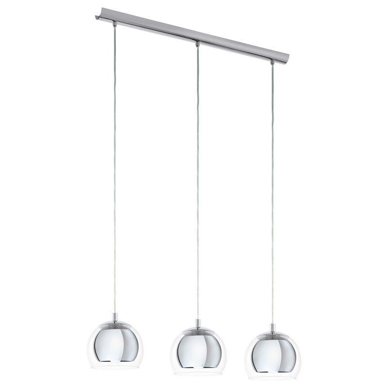 Chrome design pendant light glass, Iroma