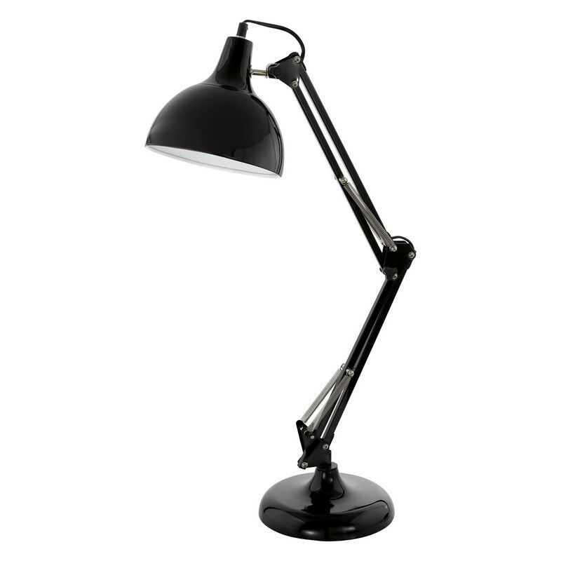 Black industrial desk lamp metal, Josha, with switch Black industrial desk lamp metal, Josha, with switch
