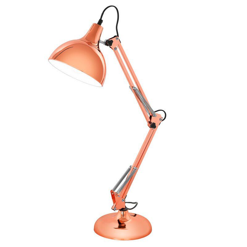 Copper industrial desk lamp metal, Josha, with switch