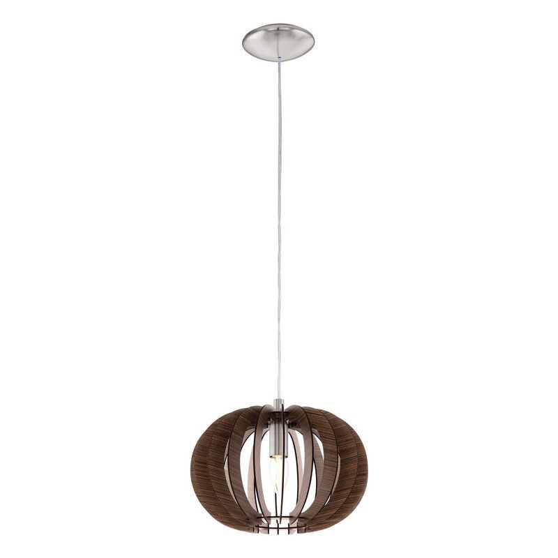 Brown rustic pendant light wood, Kiran