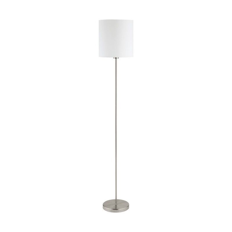 White modern floor lamp fabric, Abano, with switch White modern floor lamp fabric, Abano, with switch