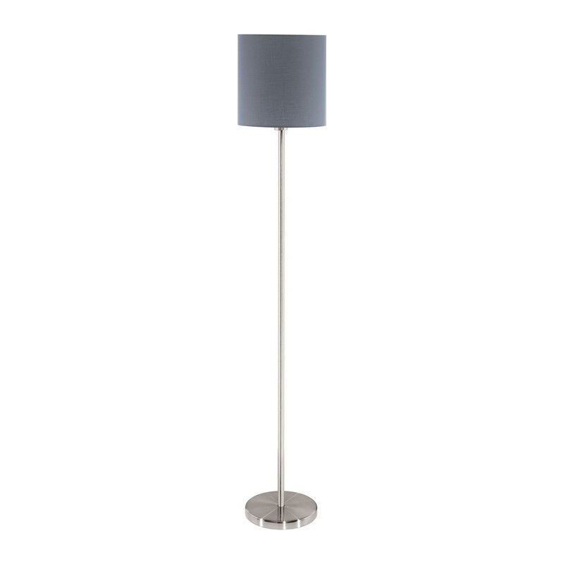 Grey modern floor lamp fabric, Abano, with switch