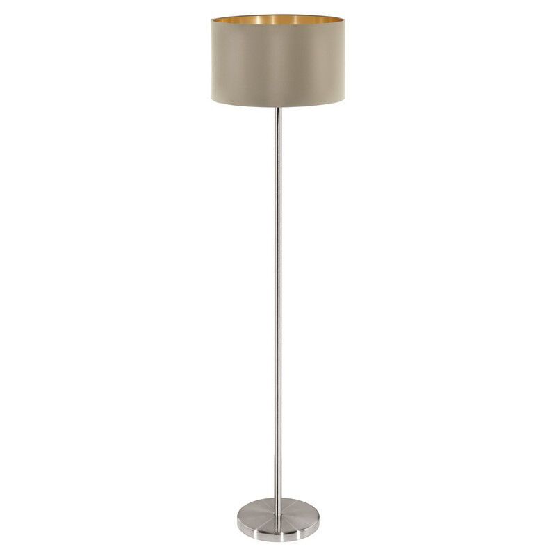 Golden modern floor lamp fabric, Terme, with switch Golden modern floor lamp fabric, Terme, with switch