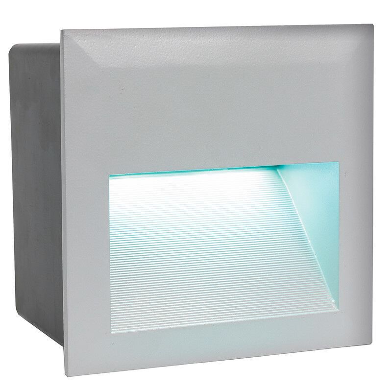 Silver recessed outdoor wall light aluminium, Anke, IP65 Silver recessed outdoor wall light aluminium, Anke, IP65