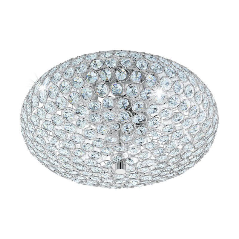 Chrome retro ceiling light glass, Annamarie