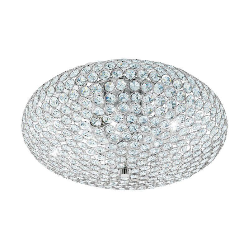 Chrome retro ceiling light glass, Annamarie