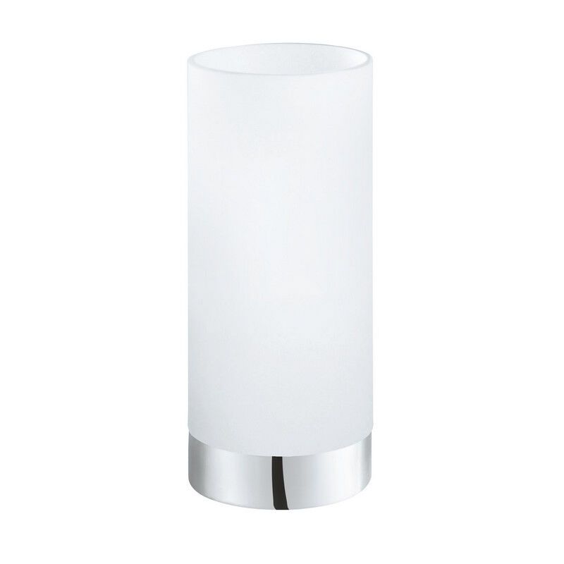 Chrome modern table lamp glass, Asiye, with switch