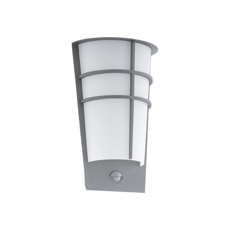 Silver outdoor wall light with motion sensor plastic, Bastiaan, IP44