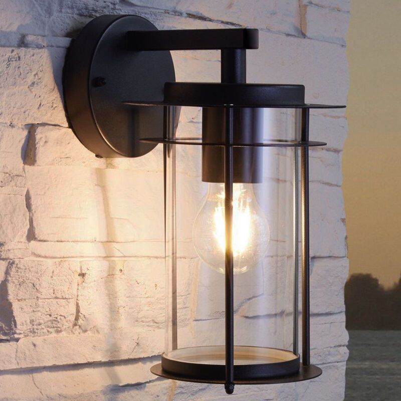 Black outdoor light glass, Bijou, IP44