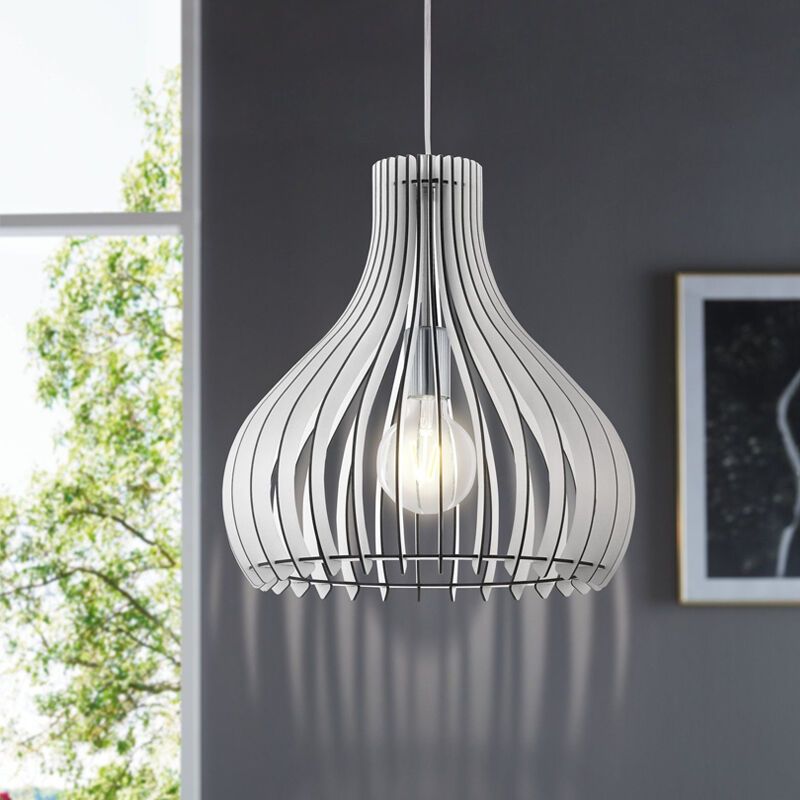 Wood pendant light white, Betsy Wood pendant light white, Betsy