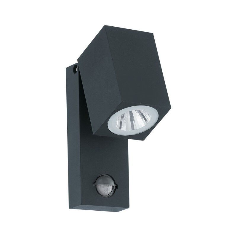 Anthracite outdoor wall light with motion sensor aluminium, Davey, IP44