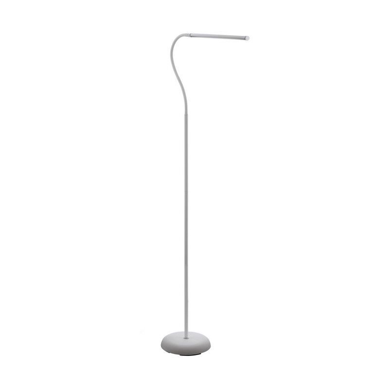 White modern floor lamp plastic, Brennan, 5W, 4000K LED, with touch dimmer White modern floor lamp plastic, Brennan, 5W, 4000K LED, with touch dimmer